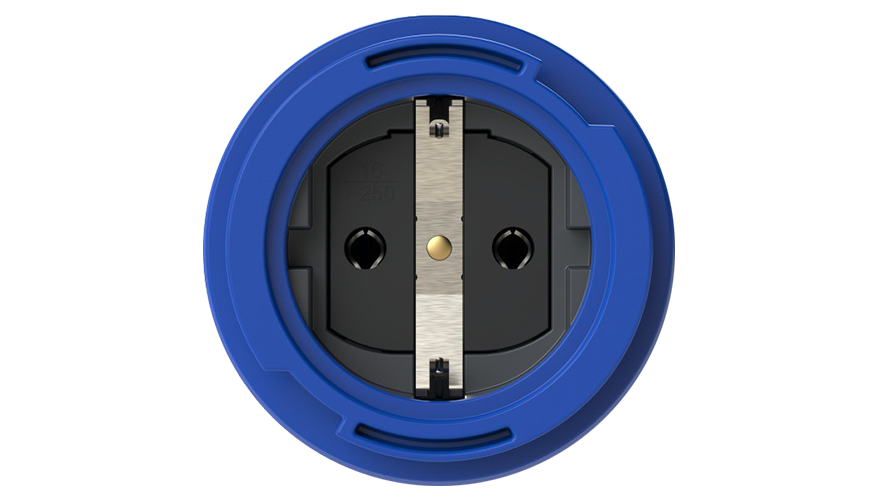 Type F Schuko connector face