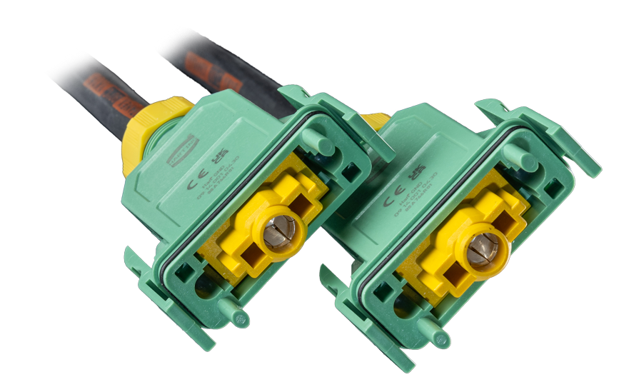 GND bonding cable assembly with HARTING Han GND connectors