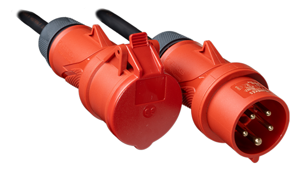 Red 5P CEE 16A cable assembly