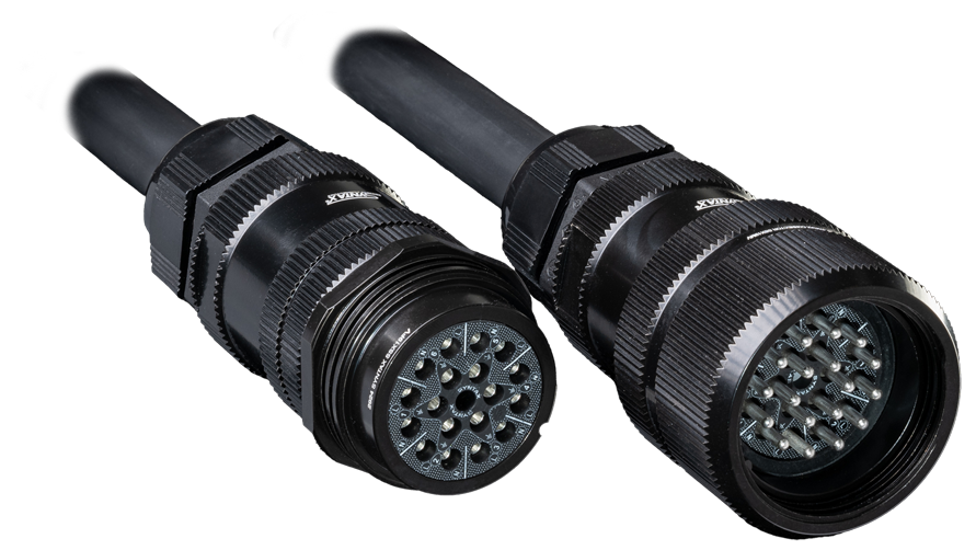 Socapex multipin cable assembly