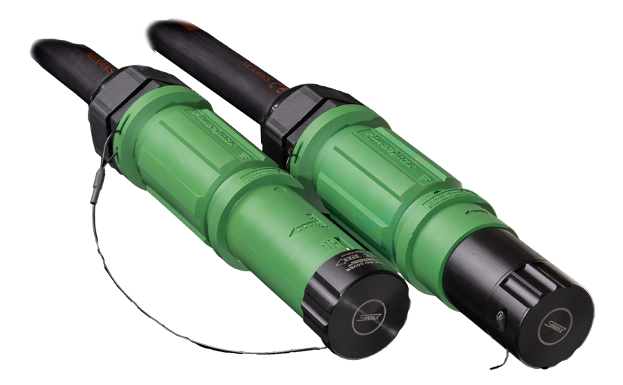 PowerLock connectors fitted with IP67 protective caps